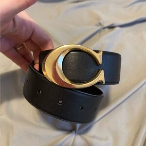 Coach Dark Brown Leather Belt